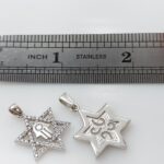 Star of David, white gold with a Chai
