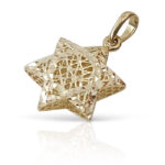 Star of David Judaica – a Jewish pendant woven from gold threads