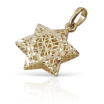 Star of David Judaica – a Jewish pendant woven from gold threads