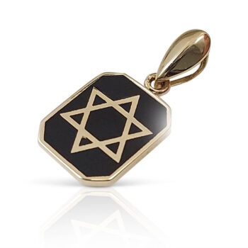 Star of David on a black onyx octagon