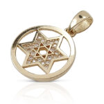 gold star of david pendant