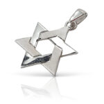 white gold magen david pendant